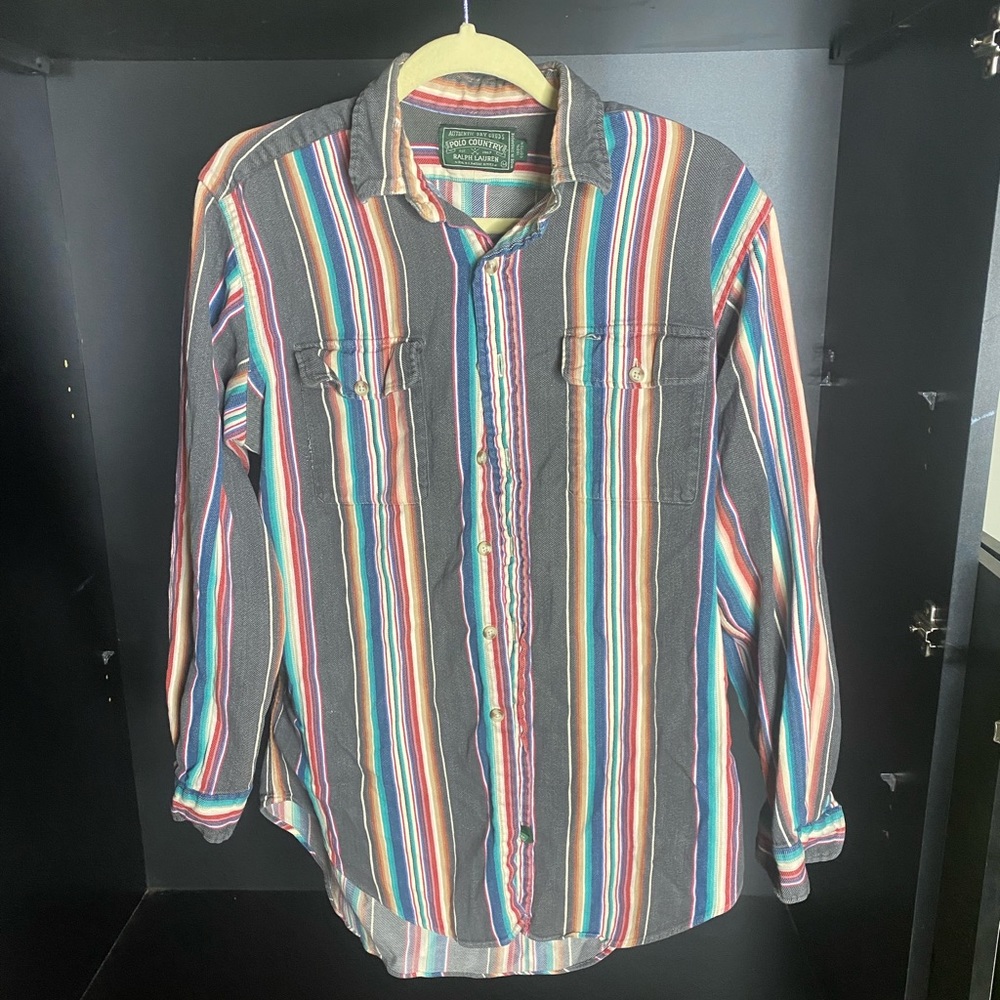 Multicolor striped Polo Dress shirt